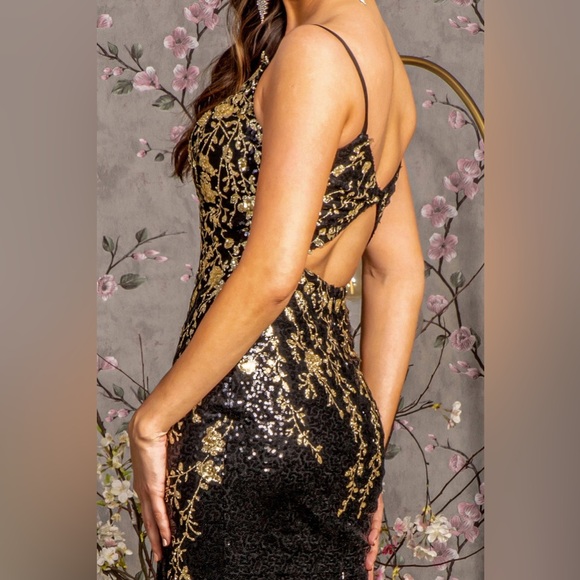 Sequin Sleeveless Evening Gown - Picture 4 of 4